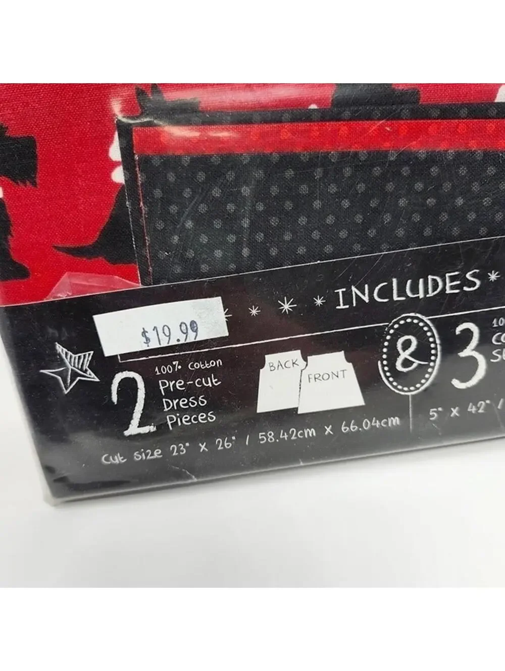 Little Dress Boutique Scottie Dog Girls Dress Sewing Kit Size 2-4 New